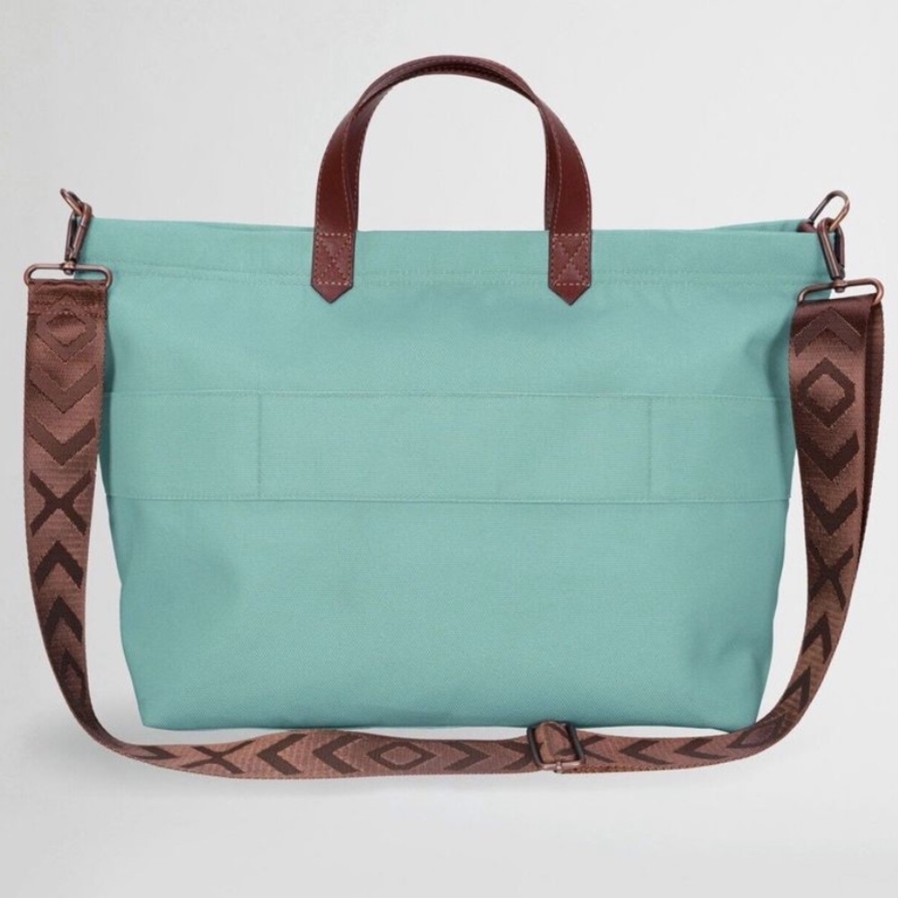 Pendleton Aqua Harding Travel Bag Tribal Boho Western Print Shopper Tote NWT - Picture 4 of 13